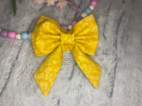 Yellow Honeycomb Sailor Bow