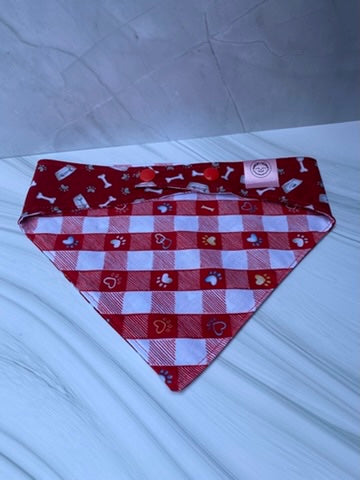 Good Boy Red Reversible Pet Bandana
