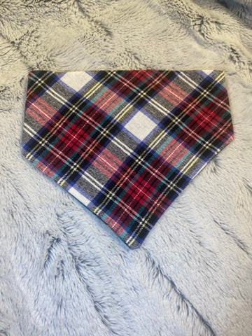 Plaid Pet Fleece Bandana