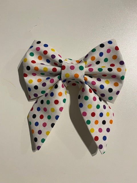 Polka Dot Sailor Bow