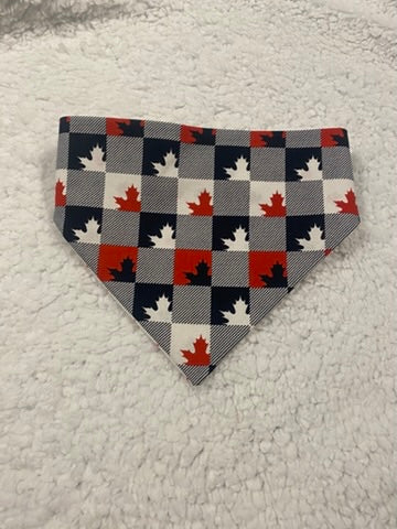 Maple Leaf Plaid Reversible Bandana