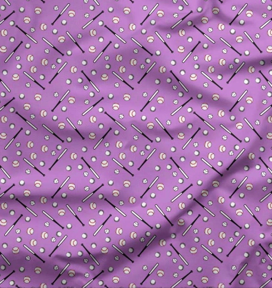 Baseball Bandana - Purple - *Pre-order Only*