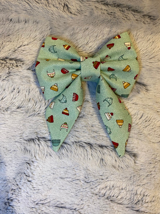 Teal Hats Sailor Bow