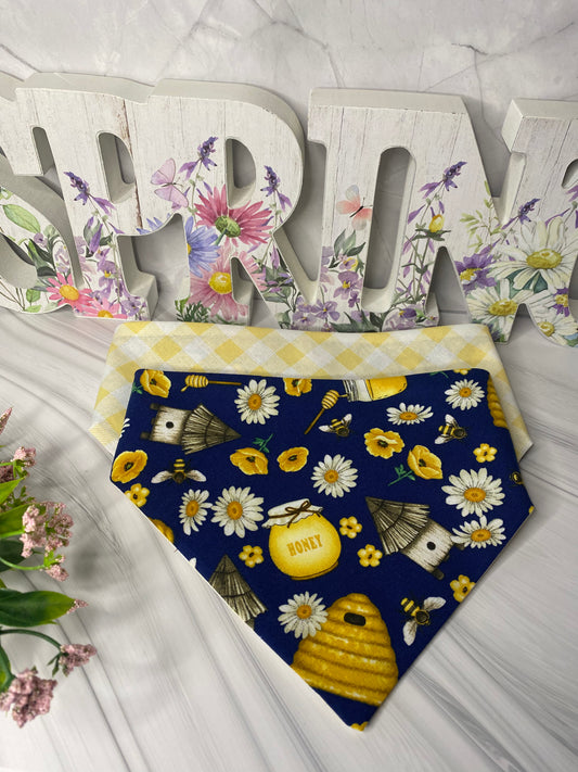 Honey Bee Reversible Pet Bandana