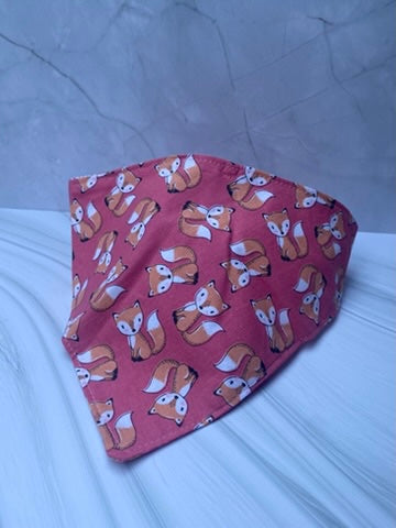 Pink Fox Reversible Pet Bandana