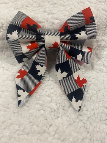 Maple Leaf Plaid  Sailor Bow
