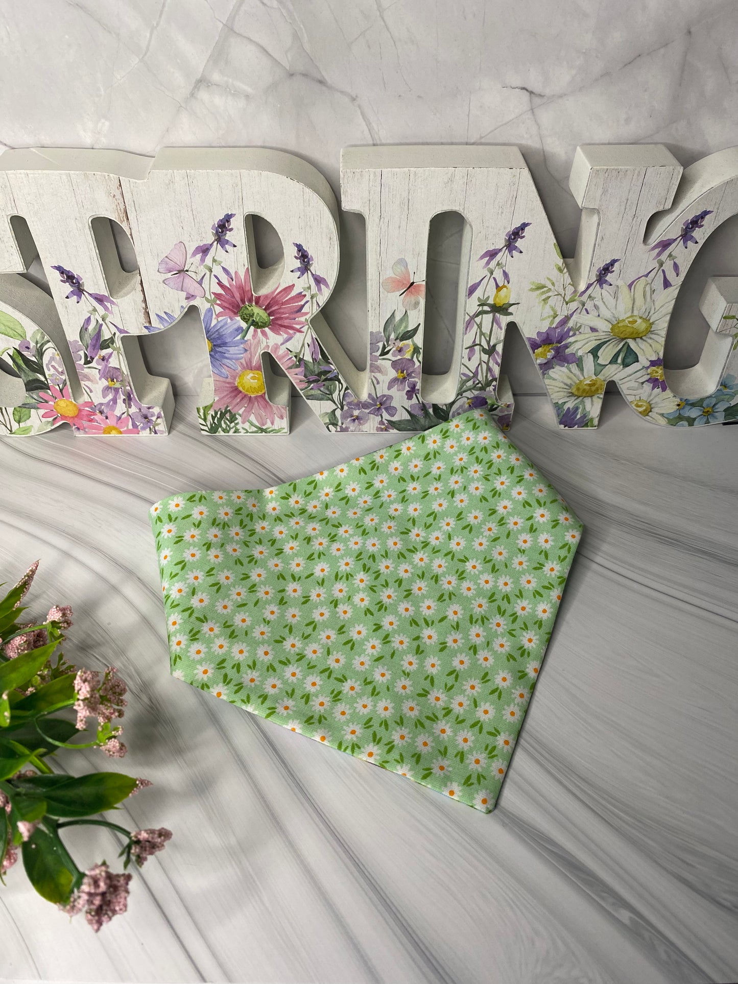 Spring Flowers Reversible Pet Bandana