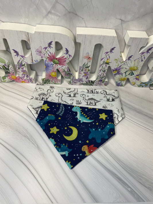Dino Reversible Pet Bandana