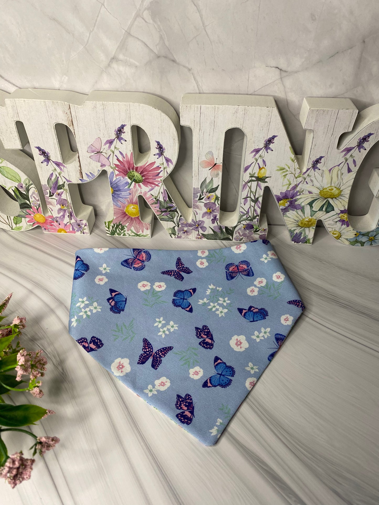 Butterflies Reversible Pet Bandana