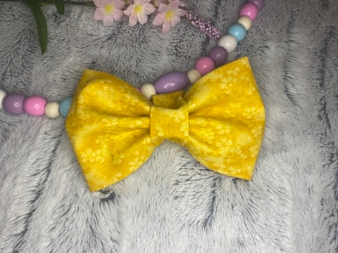Yellow Honeycomb Bow Tie