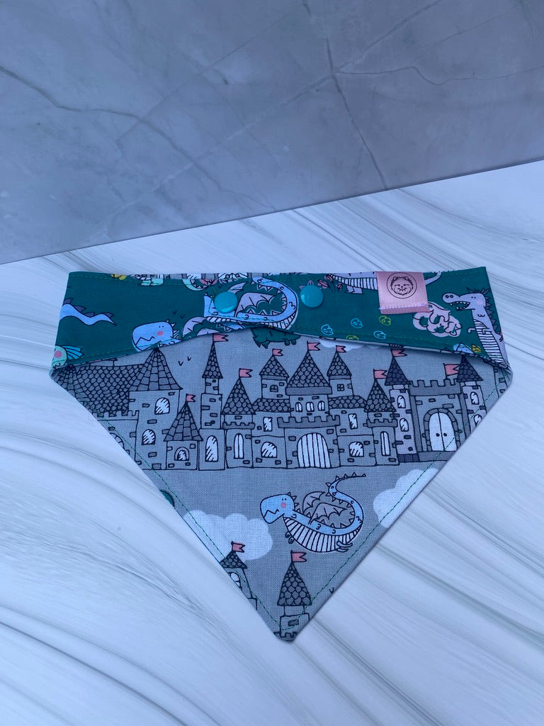 Dragons & Castles Reversible Pet Bandana