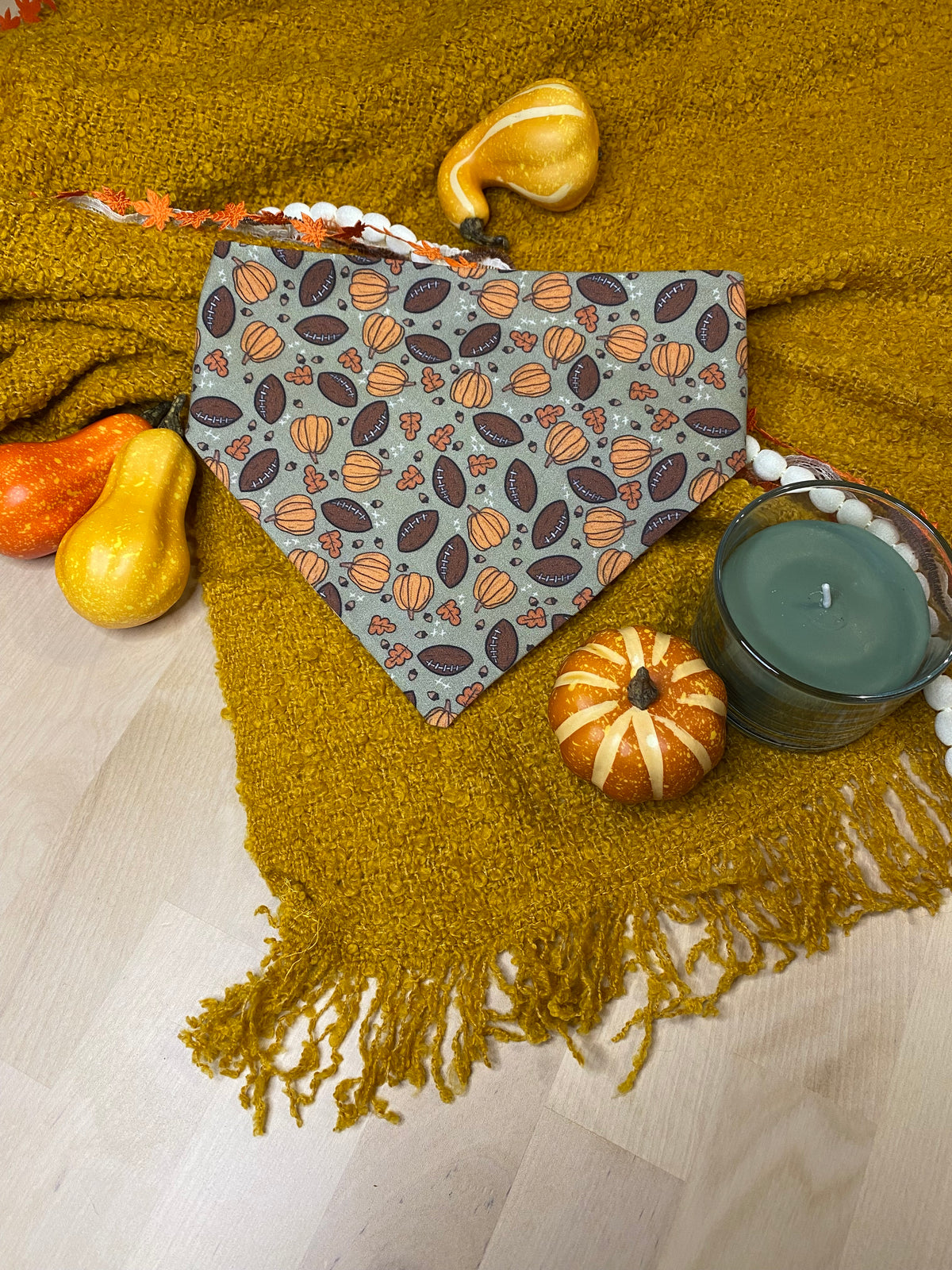 Football Reversible Pet Bandana