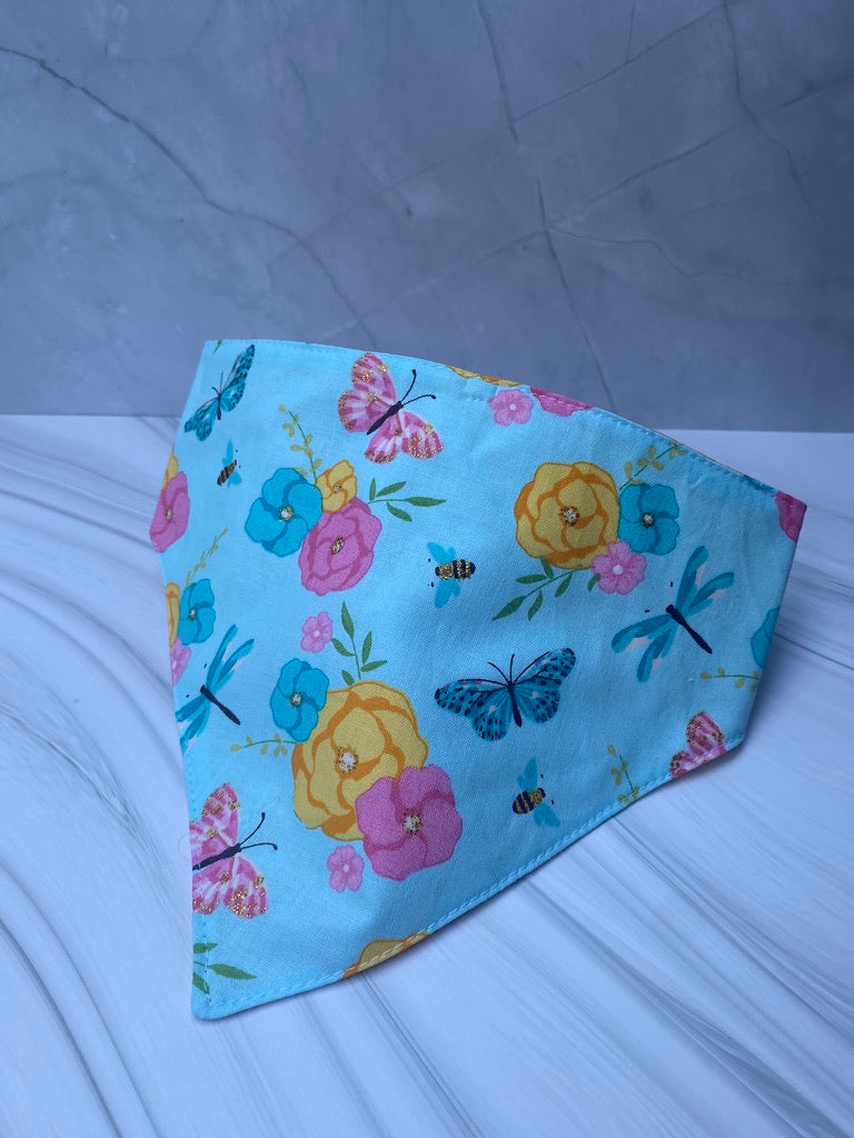 Butterflies & Dragonflies Reversible Pet Bandana