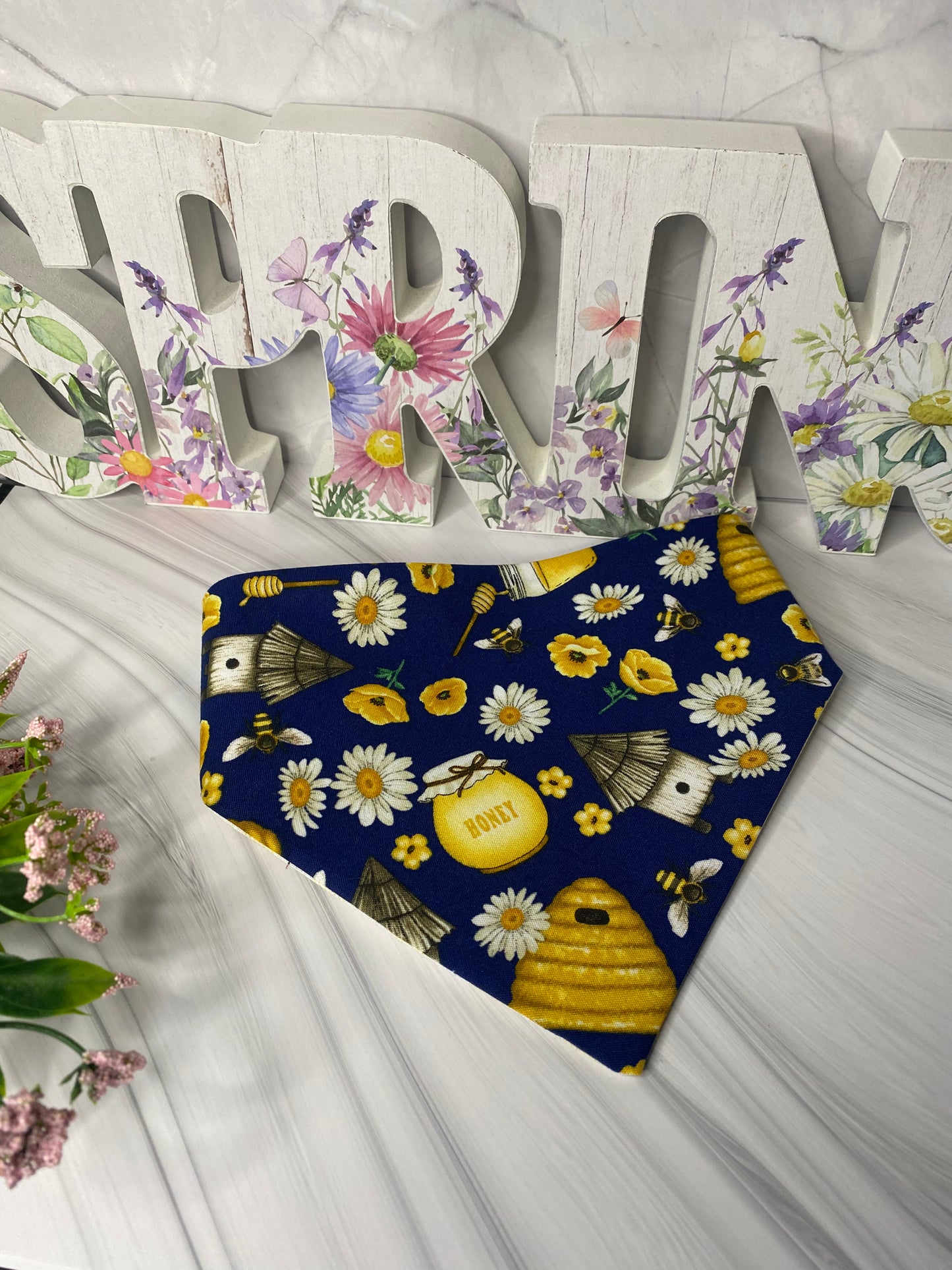 Honey Bee Reversible Pet Bandana