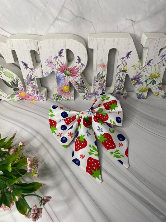 Summer Berry Sailor Bow