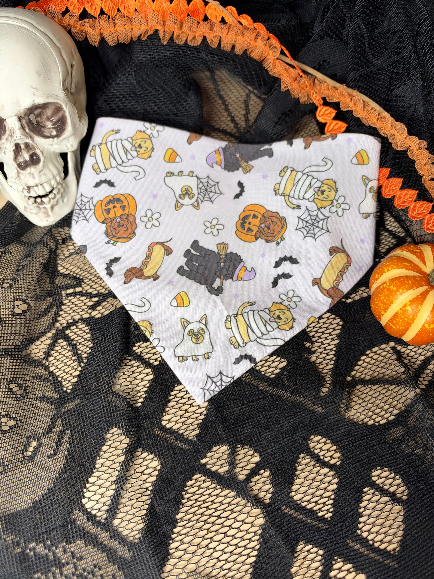 Halloween dogs Reversible Pet Bandana